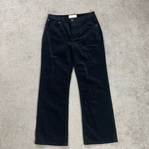 Current/Elliott Womens Size 27 Wide Leg Denim Jeans Black Pockets NWOT